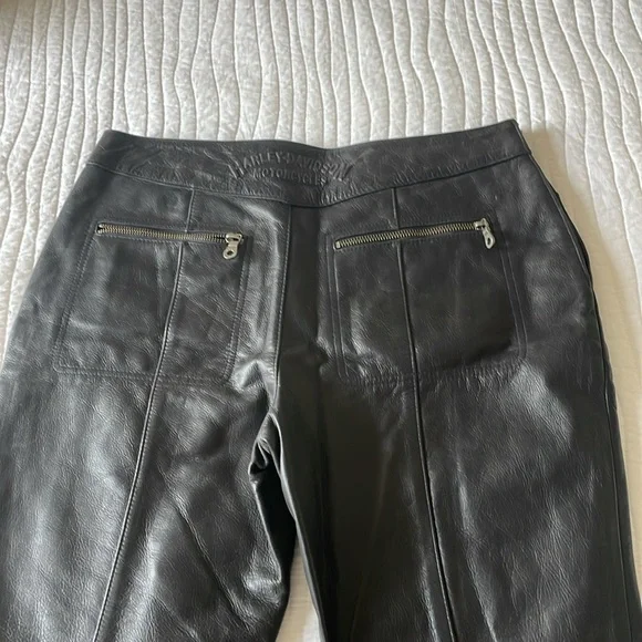 Genuine Harley-Davidson Leather Riding Pants - Picture 3 of 8